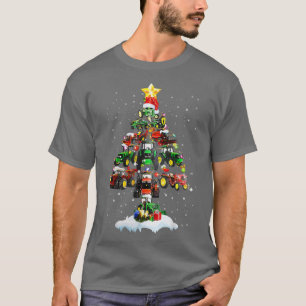 Tractor Truck Christmas Tree Light Farm Tractor Ug T-Shirt