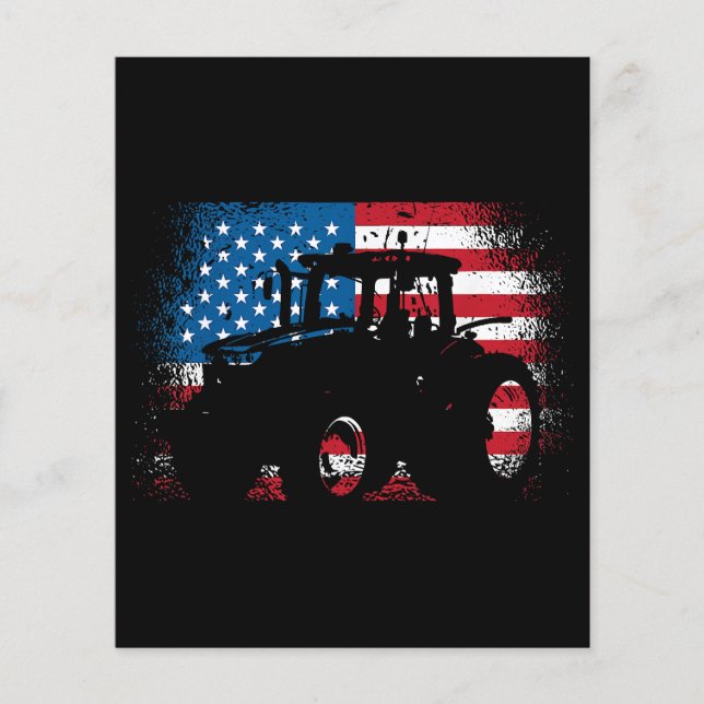 Tractor USA Flag design for Patriotic Farmer (Front)