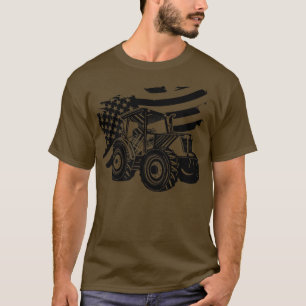TRACTOR USA FLAG FARMER FARMING LOVER SHIRT MEN,WO