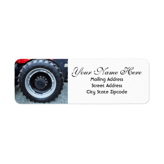 Tractor Wheel Return Address (Front)