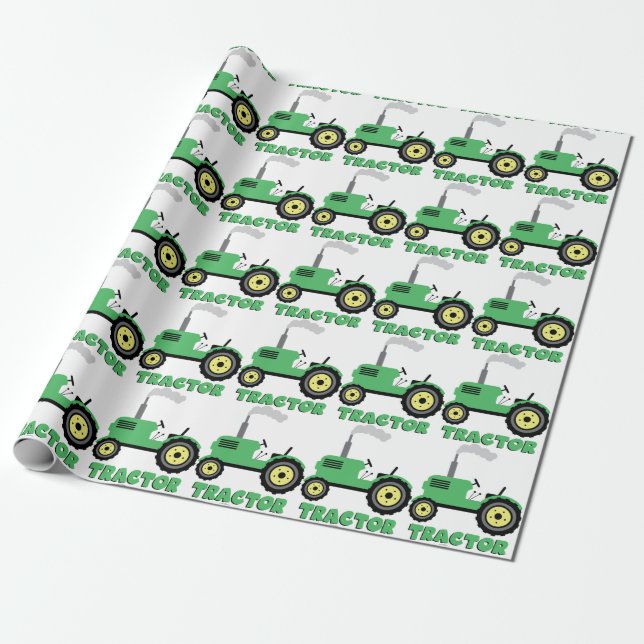 Tractor Wrapping Paper (Unrolled)