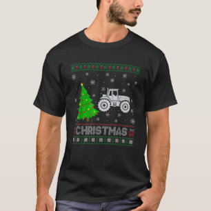 Tractor Xmas Tree Lighting Ugly Christmas Sweater 