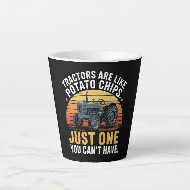 Tractors Are Like Potato Chips Latte Mug (Front)