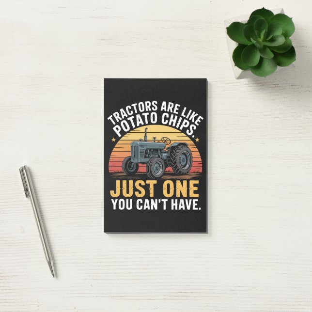 Tractors Are Like Potato Chips Post-it Notes (Office)