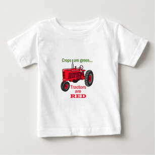 Tractors Are Red Baby T-Shirt