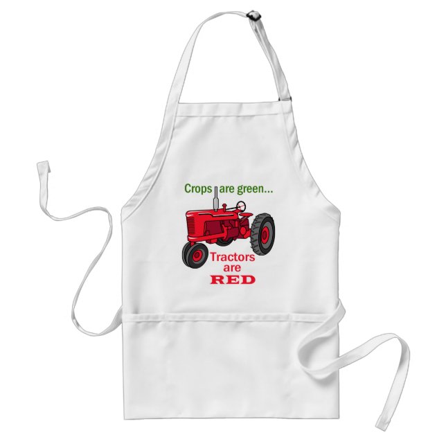 Tractors Are Red Standard Apron (Front)