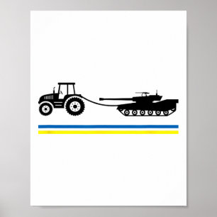 Tractors Over Tanks Ukraine Poster