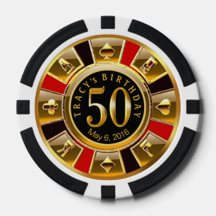 Tracy Bonne Chance Vegas Casino Chip Red & Black
