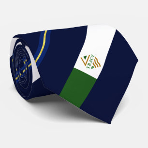 Tracy City (California) city flag Neck Tie