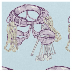 Trad climbing harness and equipment fabric