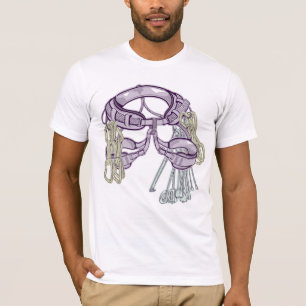 Trad climbing harness and equipment T-Shirt