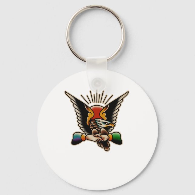 Trad Tattoo 007 Sticker  Keychain (Front)