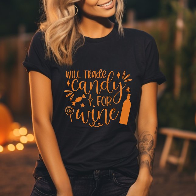 Trade Candy for Wine Funny Halloween T-Shirt (Creator Uploaded)