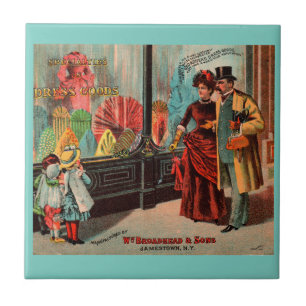trade card William Broadhead & Sons dress goods Tile