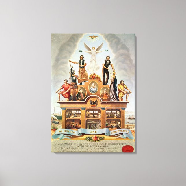 Trade Emblem of the Amalgamated Society Canvas Print (Front)