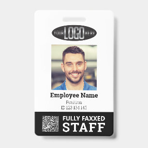 Trade Employee Photo ID and QR Code Badge
