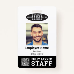 Trade Employee Photo ID and QR Code  Badge