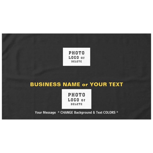 Trade Show Table Covers with Logo, Text, COLORS Tablecloth (Front (Horizontal))