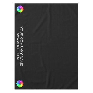 Trade Show Tablecloth Custom Logo Black