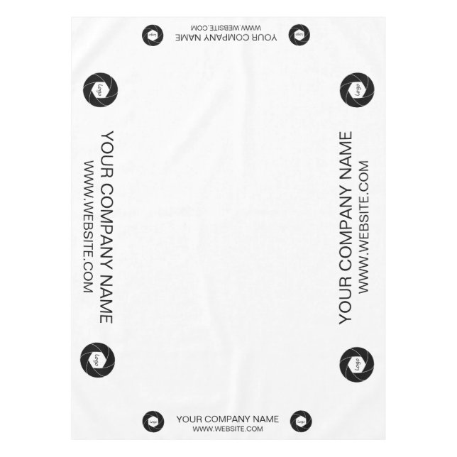 Trade Show Tablecloth Custom Logo Peach (Front)