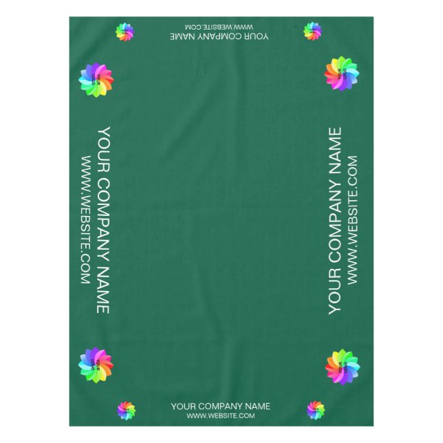 Trade Show Tablecloth Custom Logo Red (Front)