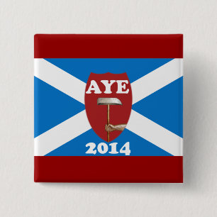 Trade Unionist Scottish Independence Flag Badge 2 Inch Square Button