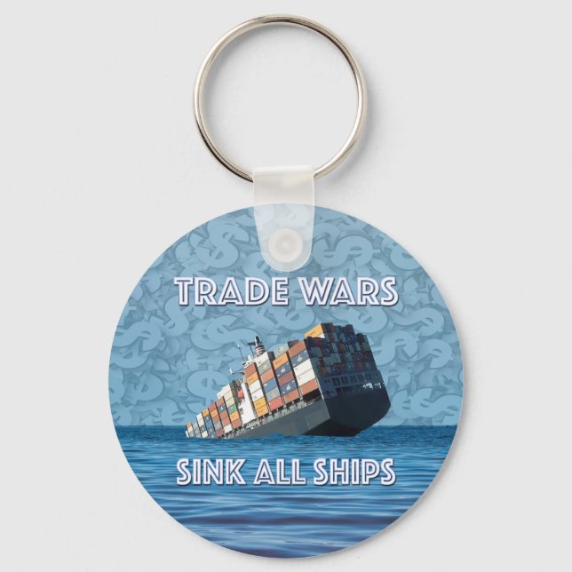 Trade Wars Sink All Ships Keychain (Front)
