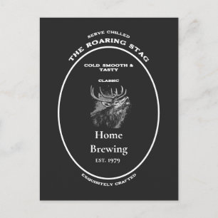 Trademark, the roaring stag, customizable postcard
