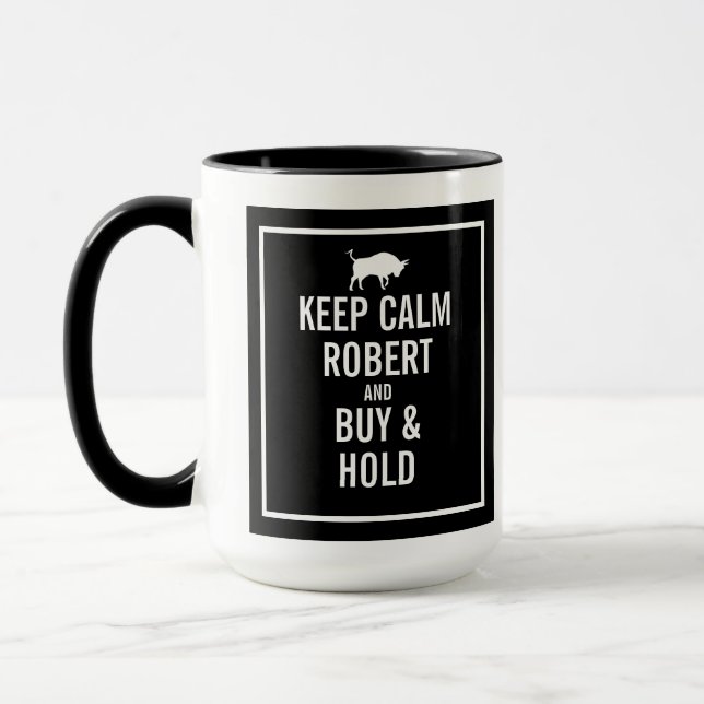 Trader citation noir blanc nom café tasse (Gauche)