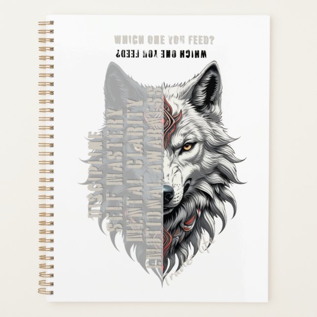 Trader life | Front white wolf | Back black wolf Planner (Front)