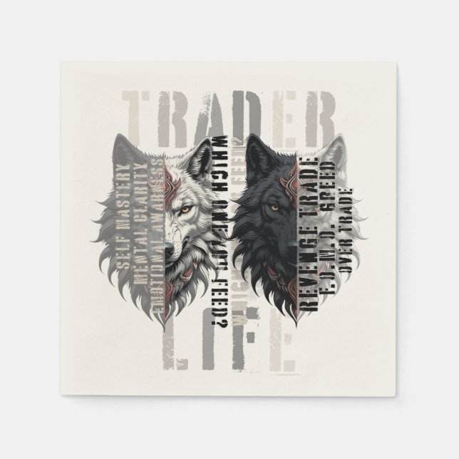 Trader life | Wolf | Both sides Napkin (Front)