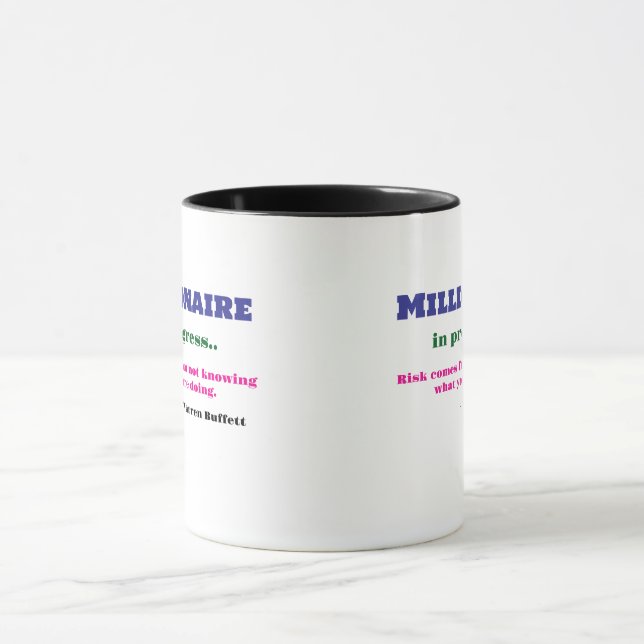 Trader Mug, Warren Buffett Quote - Tea Coffee Cup (Center)