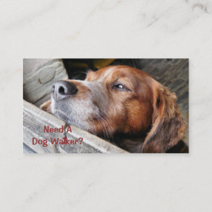 TRADES, DOG WALKING. BUSINESS CARD