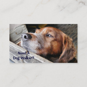 TRADES, DOG WALKING. BUSINESS CARD