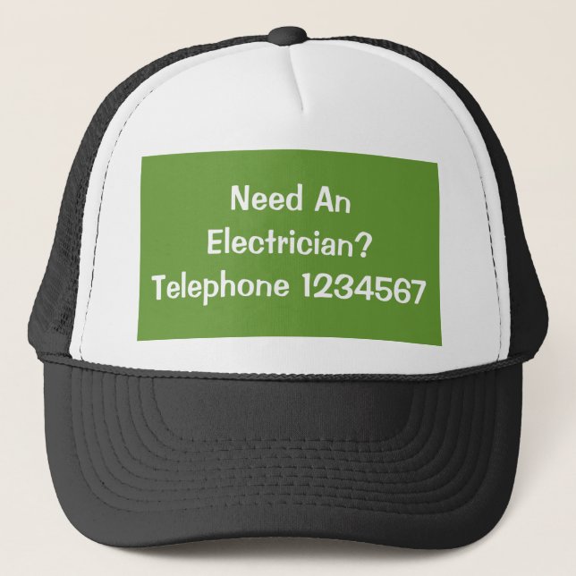 TRADES. ELECTRICIAN. TRUCKER HAT (Front)