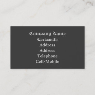 TRADES, LOCKSMITHS BUSINESS CARD
