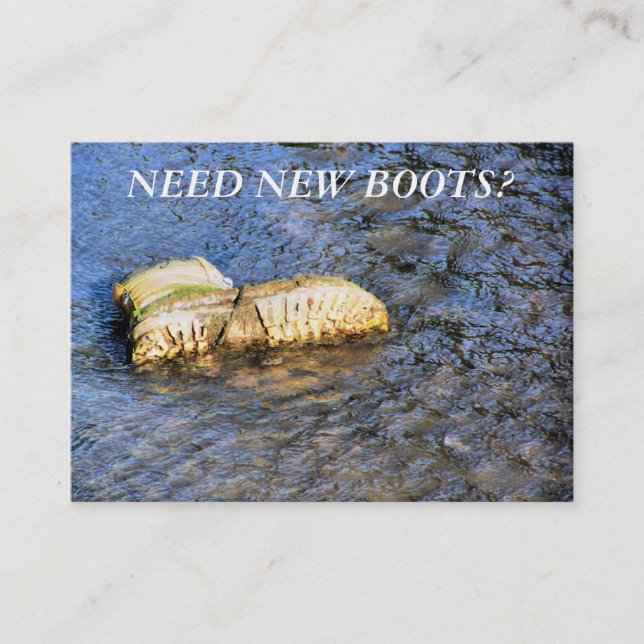 TRADES. NEW BOOTS. UK BUSINESS CARD (Front)