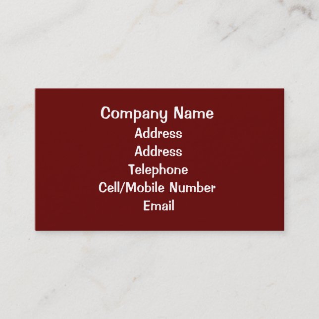 TRADES - PLUMBERS BUSINESS CARD (Front)