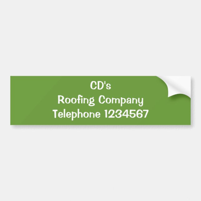 TRADES, ROOFING BUMPER STICKER (Front)