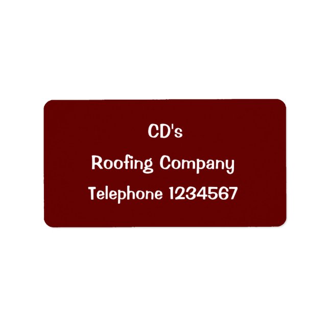 TRADES, ROOFING LABEL (Front)