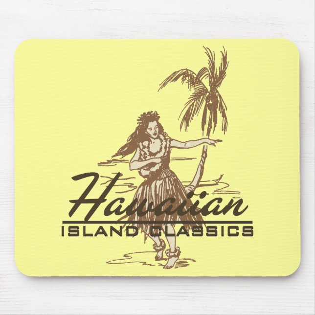 Tradewinds Hawaiian Island Hula Girl Bright Mouse Pad (Front)