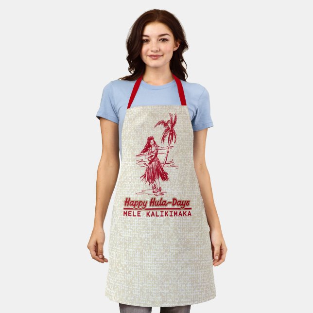 Tradewinds Holiday Hawaiian Hula Girl Apron (Worn)