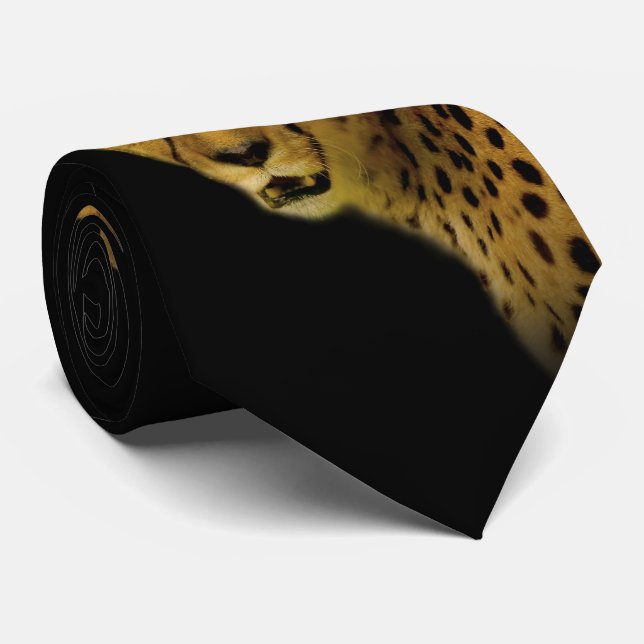 Trading Glances with a Magnificent Cheetah Tie (Rolled)