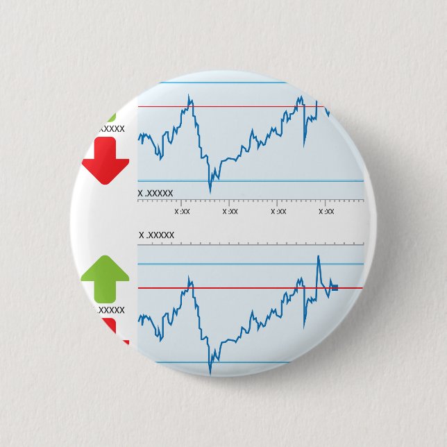 Trading graph 2 inch round button (Front)