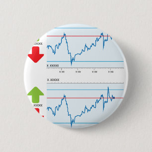 Trading graph 2 inch round button
