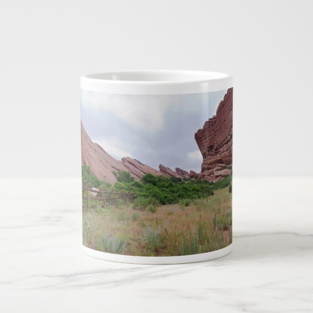 Trading Post Trail Rock Landmarks Large Coffee Mug (Front)