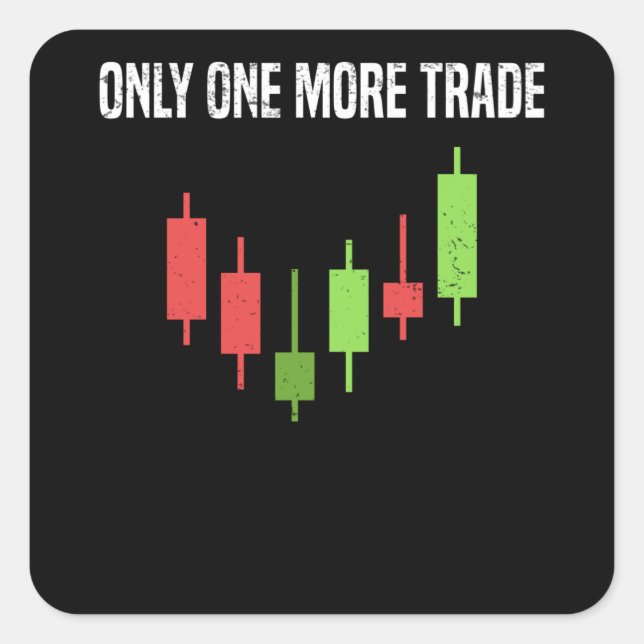 Trading Shareholder Stock Market Candle Stock Square Sticker (Front)