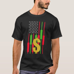 Trading Stocks Exchanges Investor Flag 2 T-Shirt