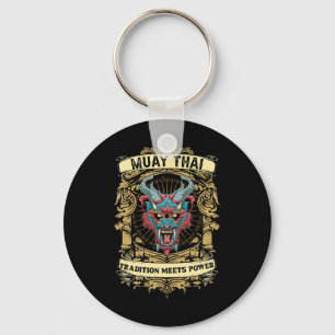 Tradition Meets Power - Kickboxing And Muay Thai D Keychain
