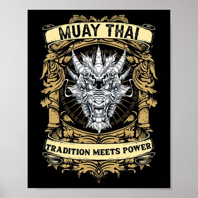 Tradition Meets Power - Kickboxing And Muay Thai D Poster (Front)